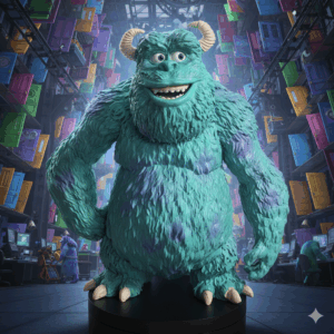 Sulley Monstros S.A. – Miniatura 3D com Carisma Monstruoso!