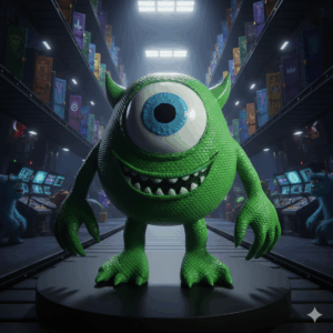 Mike Wazowski – Miniatura 3D do Monstro Mais Carismático da Pixar!