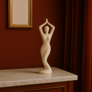 Escultura Decorativa 3D “Figura em Harmonia” – Arte Minimalista