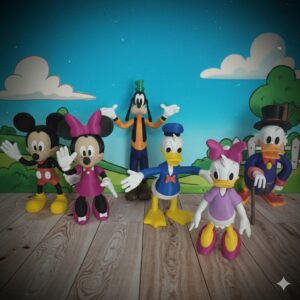 Coleção Disney Clássica em Miniaturas 3D – 6 Personagens